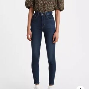 LEVI STRAUSS 721 HIGH RISE SKINNY 26 27 dark wash